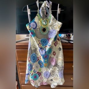 NWT Single Brand Silk Halter Dress S